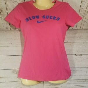 Nike Pink Slim Fit Short Sleeve Top